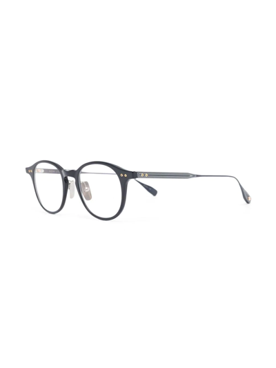 Shop Dita Eyewear Ash Engraved-logo Glasses In Blue