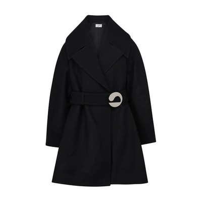 Shop Coperni Belted Coat In Black