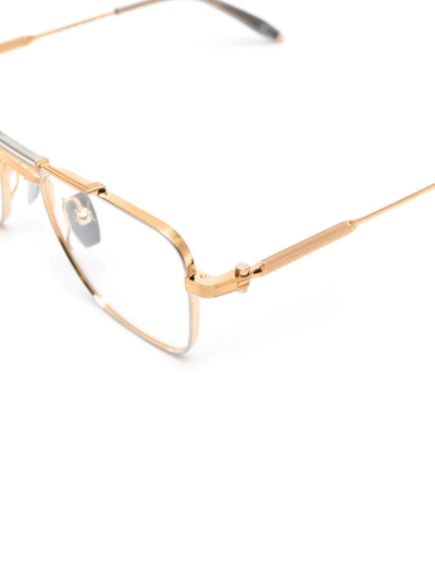 Akoni Callisto Round-frame Optical Glasses In Gold