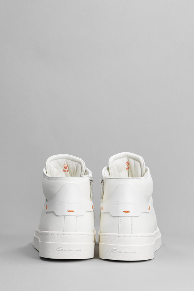Shop Santoni Despoil Sneakers In White Leather