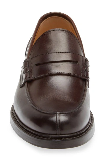 Shop Brunello Cucinelli Apron Toe Penny Loafer In Brown