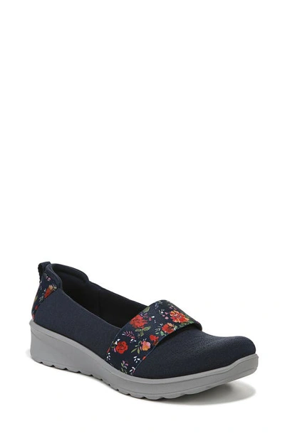 Bzees Gracie Slip-on Shoe In Navy Floral