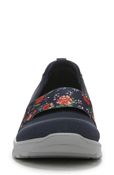 Shop Bzees Gracie Slip-on Shoe In Navy Floral