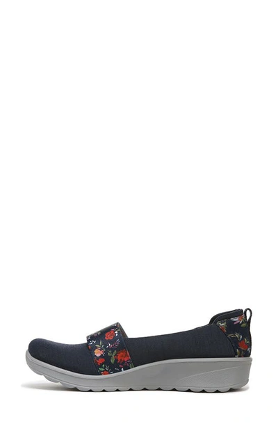 Shop Bzees Gracie Slip-on Shoe In Navy Floral