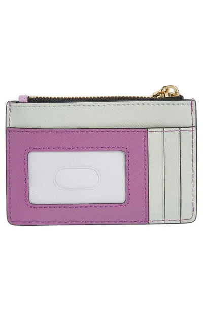 Shop Marc Jacobs Snapshot Leather Id Wallet In Regal Orchid Multi