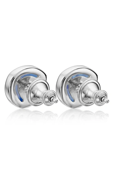 Shop Monica Vinader Siren Stud Earrings In Silver/ Kyanite