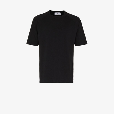 Shop Stone Island Black Anni Cotton T-shirt