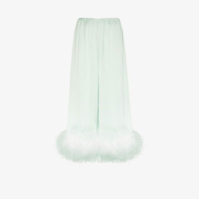Shop 16arlington Green Mandrake Feather-trim Trousers