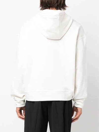 Jil Sander Logo-print Drawstring Hoodie In Nude
