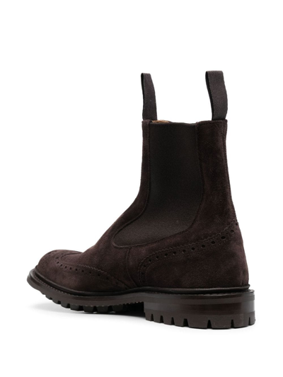 Shop Tricker's Elasticated Side-panel Ankle Boots In Braun