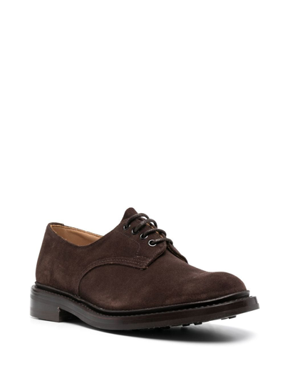 Shop Tricker's Low-top Lace-up Derby Shoes In Braun