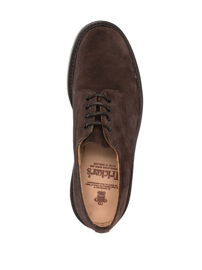 Shop Tricker's Low-top Lace-up Derby Shoes In Braun