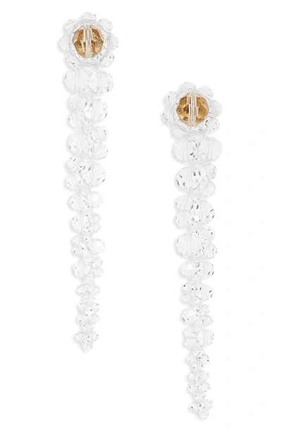 Shop Simone Rocha Mini Drip Earrings In Clear