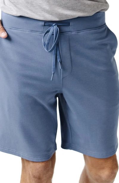 Shop Cozy Earth Ultrasoft Jogger Pajama Shorts In Blue