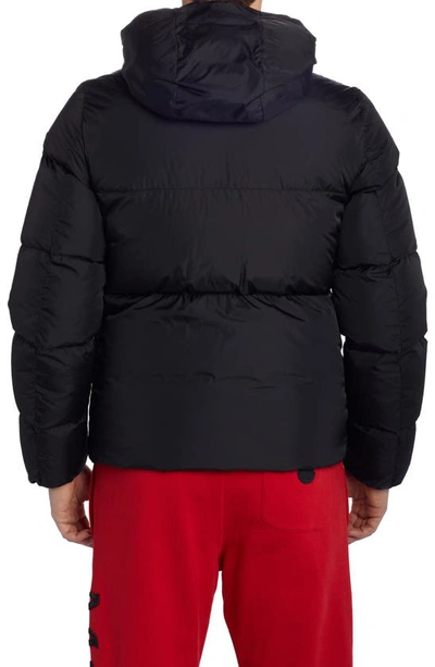 Moncler Men's Montcla Logo-hood Puffer Jacket In Black
