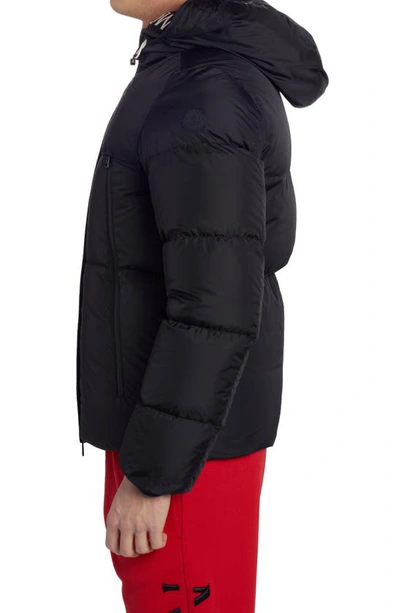 Moncler Men's Montcla Logo-hood Puffer Jacket In Black