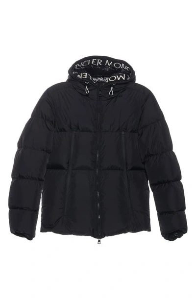 Moncler Men's Montcla Logo-hood Puffer Jacket In Black