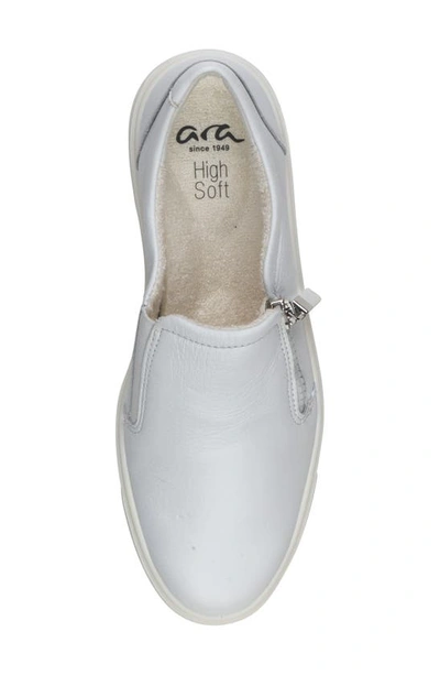 Shop Ara Cayce Leather Zip Sneaker In White Cervocalf