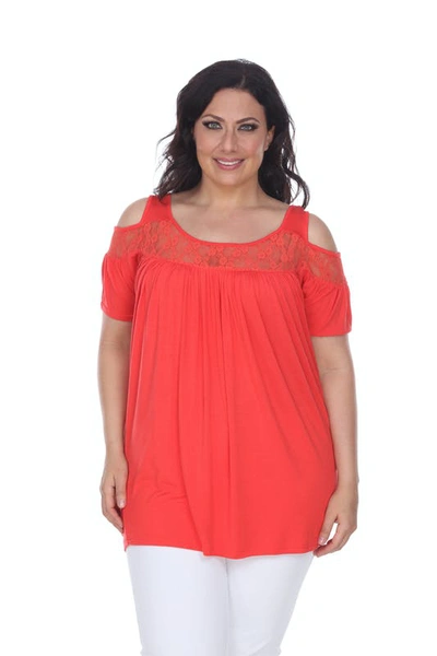 Shop White Mark Plus Bexley Tunic Top In Red