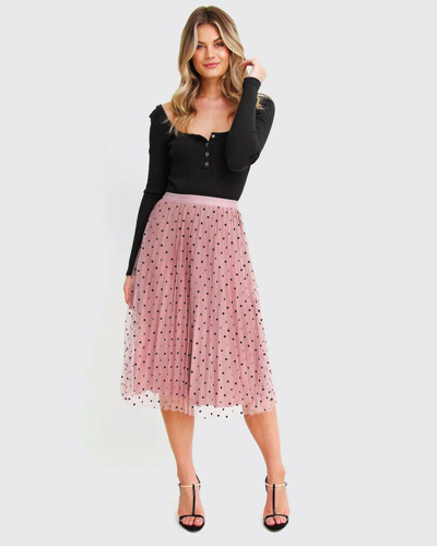 Shop Belle & Bloom Mixed Feeling Reversible Skirt In Pink