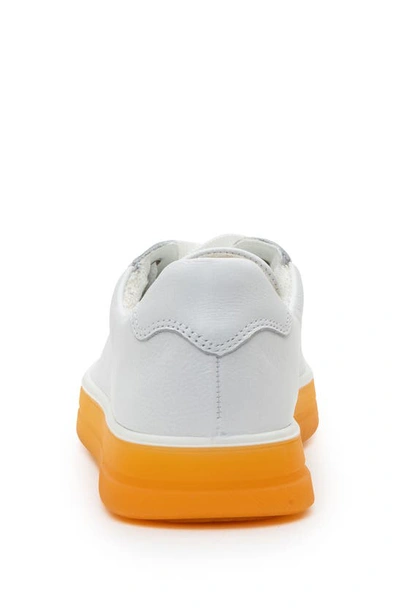 Shop Ara Forsyth Sneaker In White Cervocalf W/ Orange Sole