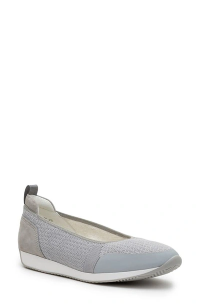 Ara Perth Sport Mixed Media Ballet Flat In Pebble