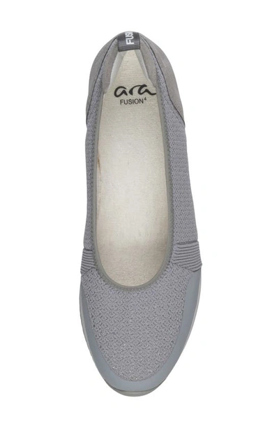 Ara Perth Sport Mixed Media Ballet Flat In Pebble