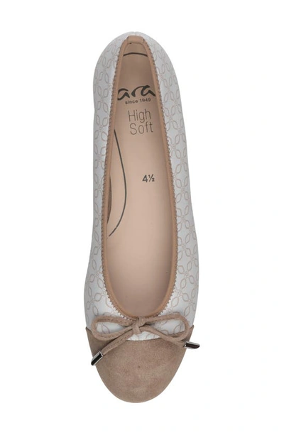 Shop Ara Belinda Ballet Flat In Sand Velour Multi Model