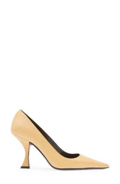 Shop By Far Viva Pointed Toe Pump In Biscuit