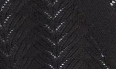 Shop Paige Susan Pointelle Cotton & Silk Blend Cardigan In Black