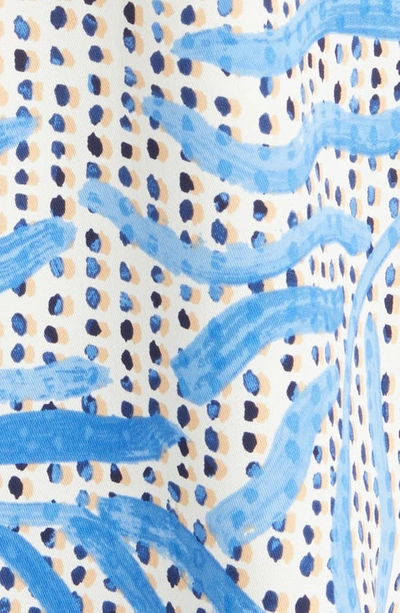 Nic + Zoe Petite Palm Dot Brushstroke-print Tank In Blue Multi