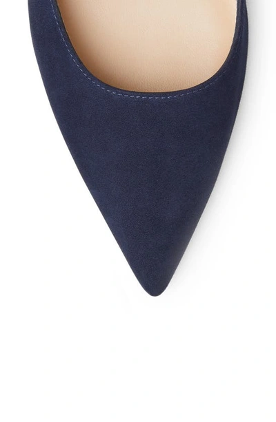 Shop Stuart Weitzman Linsi 75 Pointed Toe Pump In Nice Blue