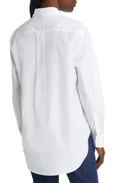 Shop Rag & Bone Icons Maxine Cotton Poplin Button-up Shirt In Wht