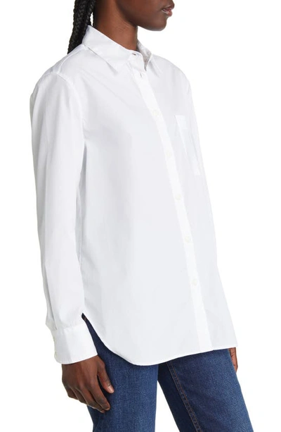 Shop Rag & Bone Icons Maxine Cotton Poplin Button-up Shirt In Wht