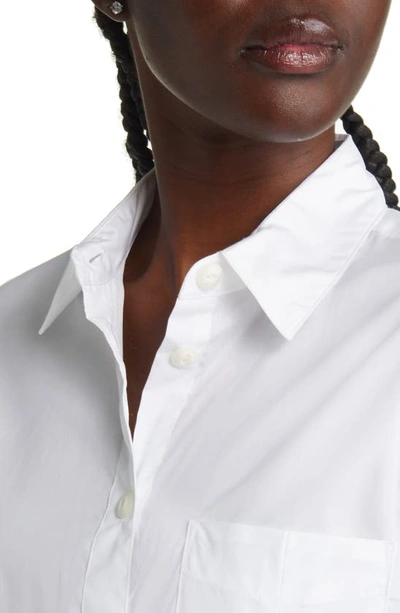 Shop Rag & Bone Icons Maxine Cotton Poplin Button-up Shirt In Wht