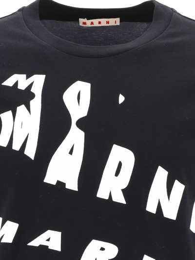 Shop Marni "scanned" T-shirt In Black