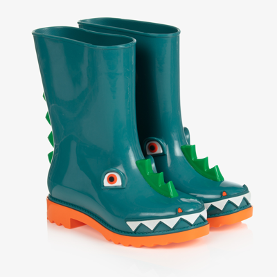 Shop Mini Melissa Green Dino Pvc Rain Boots