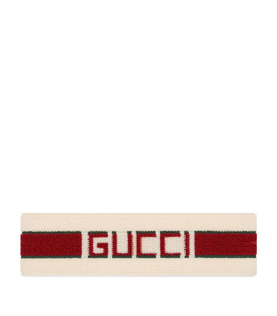 Shop Gucci Logo Headband In White
