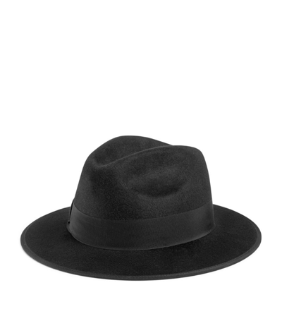 Shop Gucci Bow-detail Fedora Hat In Black