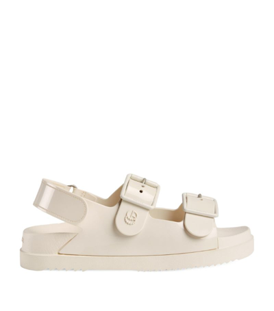 Shop Gucci Double G Sandals In White