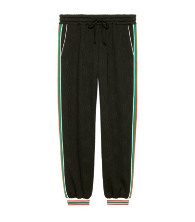 Shop Gucci Gg Jacquard Track Pants In Black