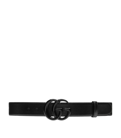 Shop Gucci Double G Marmont Belt In Black
