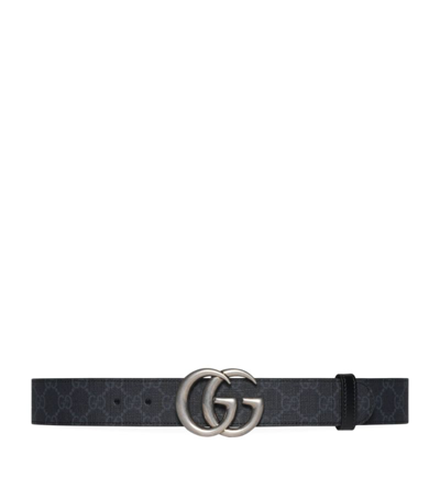 Shop Gucci Reversible Gg Marmont Belt In Black
