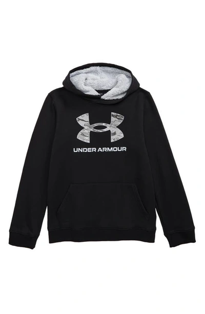 Shop Under Armour Kids' Ua Half Tone Logo Hoodie In Black