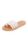 Ancient Greek Sandals Agora Quadruple Strapped Sandals In White