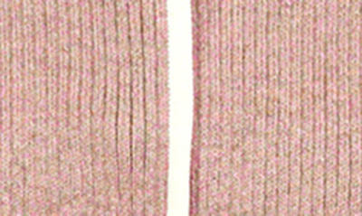Shop Maniere Rib Contrast Detail Cotton Knit Top & Pants Set In Heather Mauve
