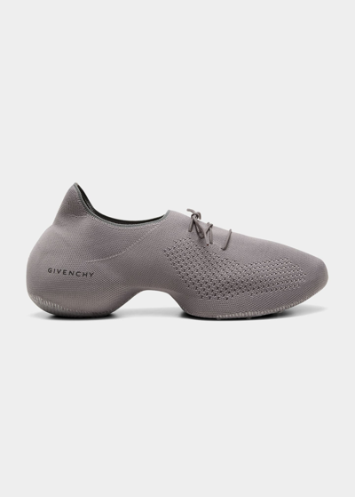 Shop Givenchy Men's Tk-360 Slip-on Knit Sneakers In Graphite