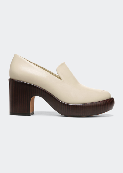 Shop Vince Narisa Leather Loafer Clogs In Cashew