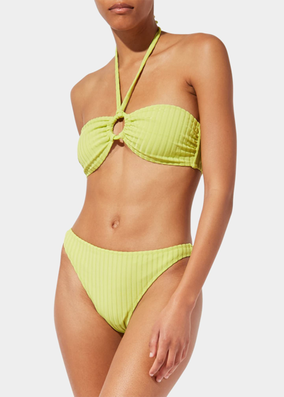 Shop Solid & Striped The Tati Tie Bikini Top In Kiwi