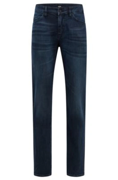 Hugo Boss Slim-fit Jeans In Blue Comfort-stretch Denim In Dark Blue |  ModeSens